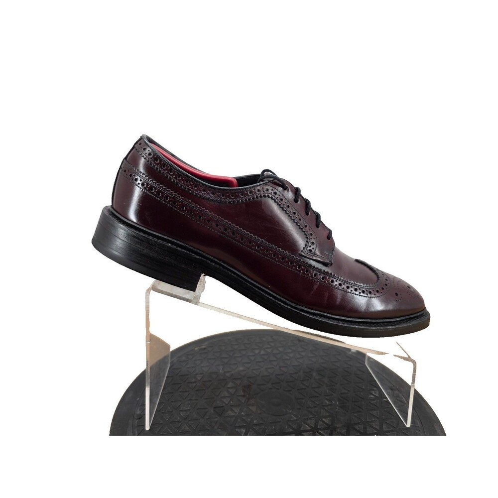 VTG Hanover MasterFlex Oxford Wingtip Mens Burgundy Leather Shoes 12 D/B